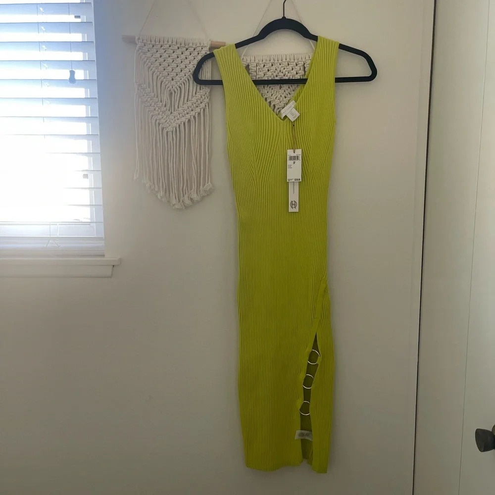 House of Harlow Ribbed Bodycon Midi Dress